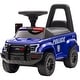 preview thumbnail 10 of 8, Kids Police Truck Push Ride-On Car with PA System, Horn, Blue