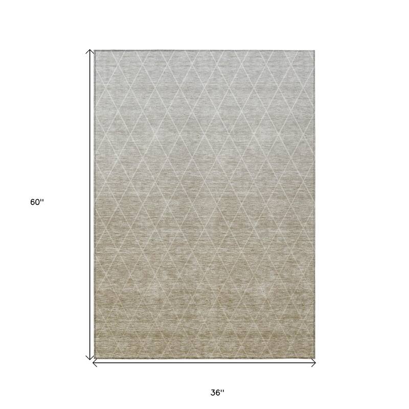 HomeRoots Geometric Transitional Rectangle Outdoor Rug