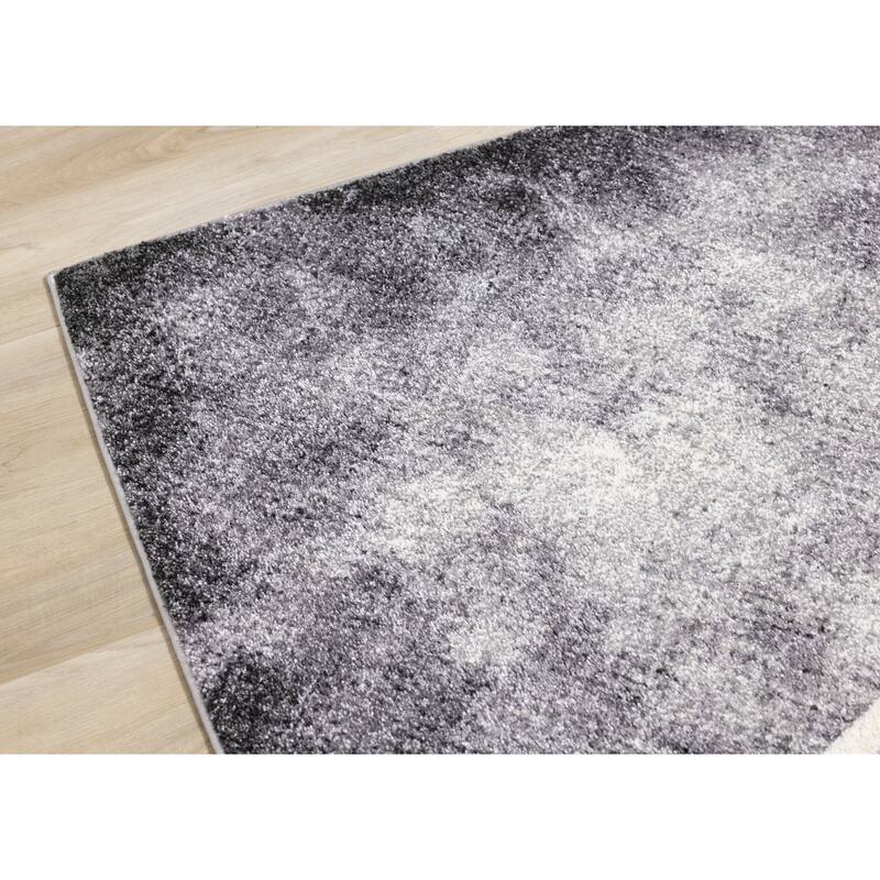 Summit Collection - Grey/White/Yellow Modern Zigzag Rug