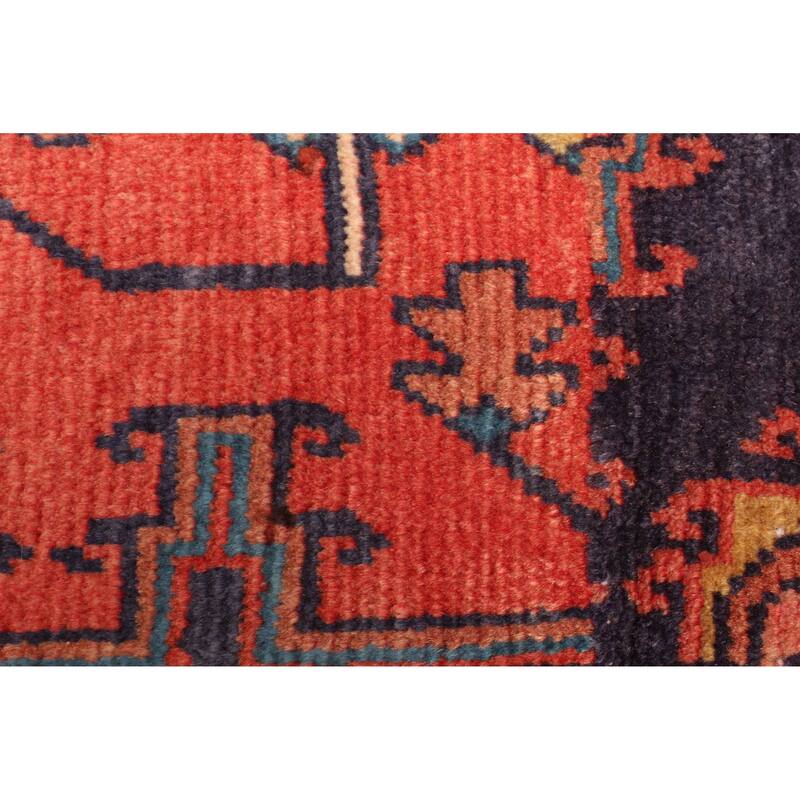 ECARPETGALLERY Hand-knotted Melis Vintage Red Wool Rug - 4'11 x 5'9