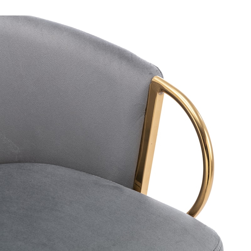 Ostweer Furniture Set of 2 30'' Velvet Simple Base Bar Stool - Cream
