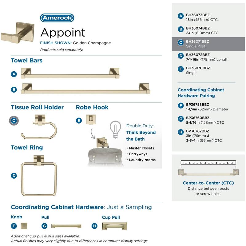 Amerock Appoint Wall Mounted Euro Toilet Paper Holder