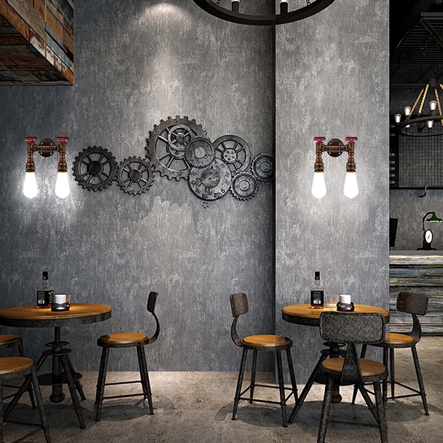 2 Light Water Pipe Wall Sconce Retro Steampunk Wall Light Fixture Bed Bath Beyond 35444088