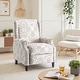 preview thumbnail 60 of 91, Linen Manual Upholstered Recliner with Wood Legs BEIGE