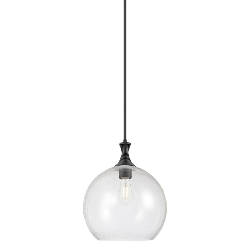 Innovations Lighting 415-1S-18-14 Astor Pendant Astor 14" Wide Pendant - Matte Black / Seedy