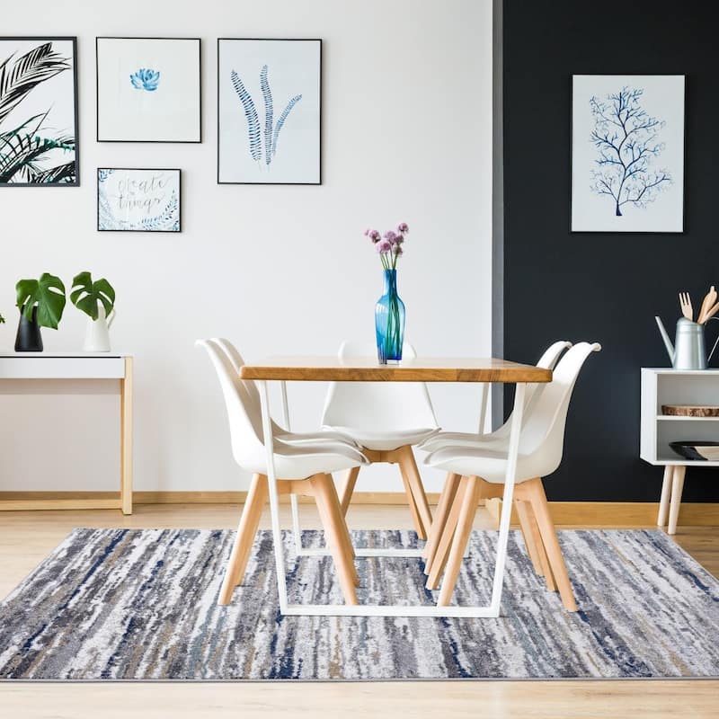 Luxe Weavers Modern Abstract Stripe Area Rug
