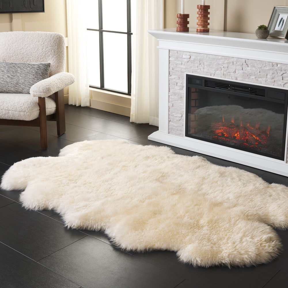 SAFAVIEH, Handmade Natural Kirstie Leanca 3.4-inch Thick Rug