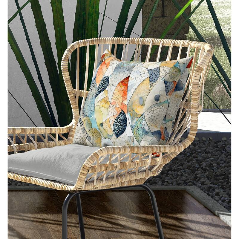 Rock Heaven Indoor/Outdoor Reversible Throw Pillow Multi