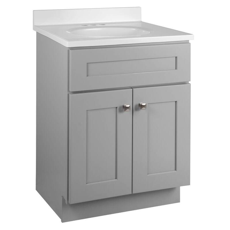 Design House 597526 Brookings 24" Free Standing Single Basin Vanity - Gray - Painted