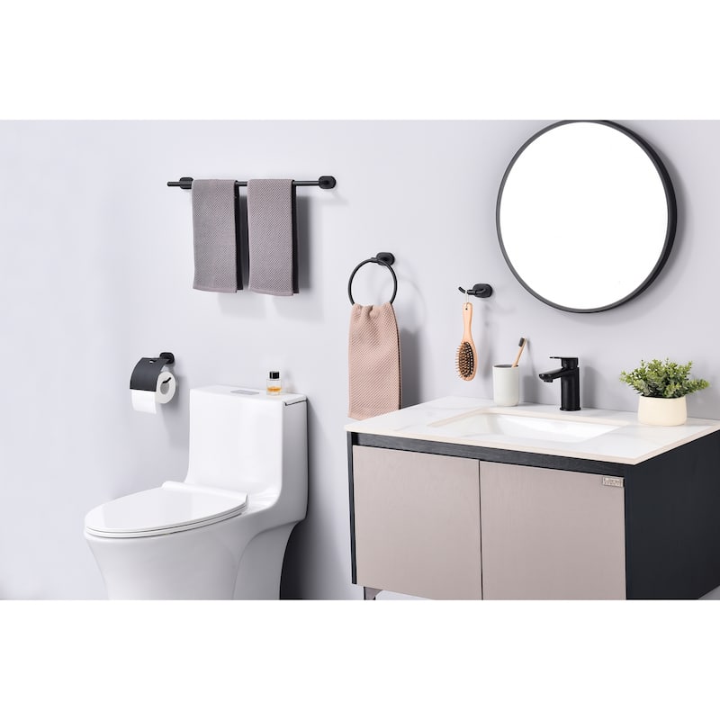 Wall Mounted 5 -Piece Bath Hardware Set Towel Holder Set