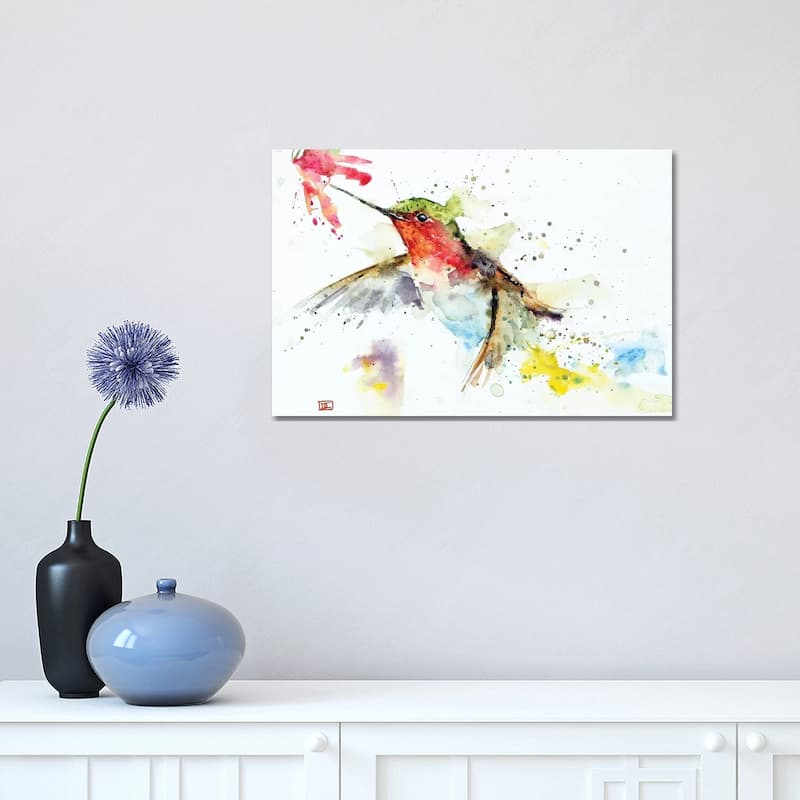 iCanvas "Hummer & Flower" by Dean Crouser Canvas Print - 12x18x1.5