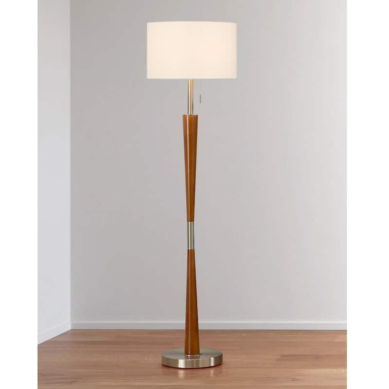 HOMEGLAM Century 61"H Wood Floor lamp