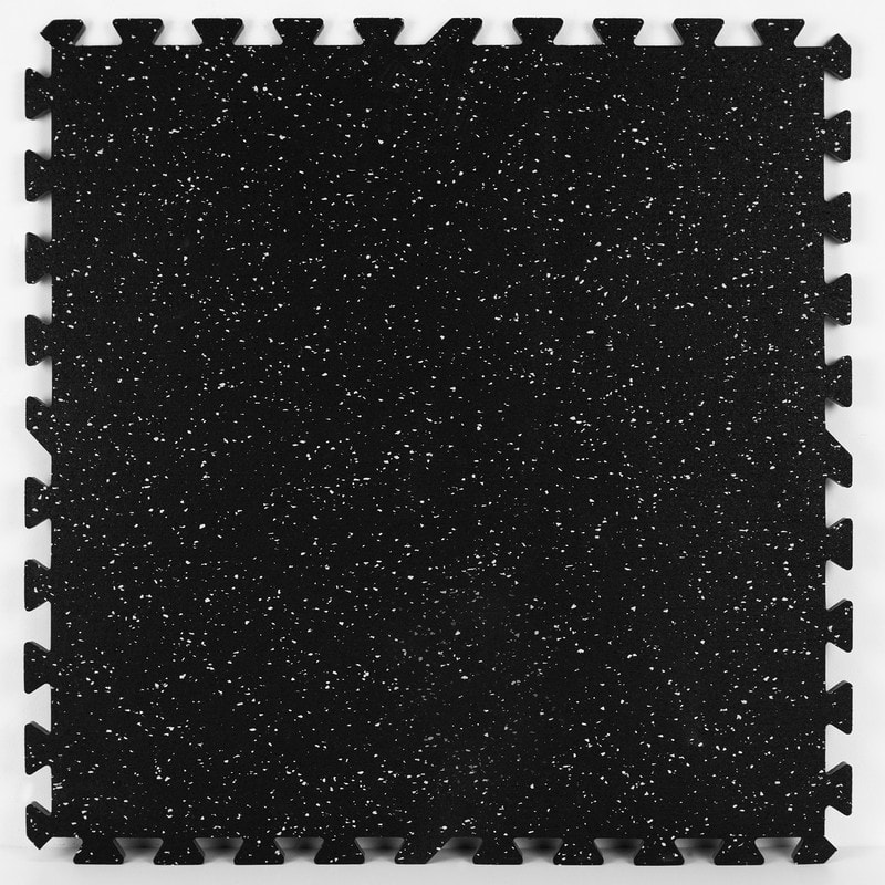 FloorPops Basalt Rubber Interlocking Floor Tiles