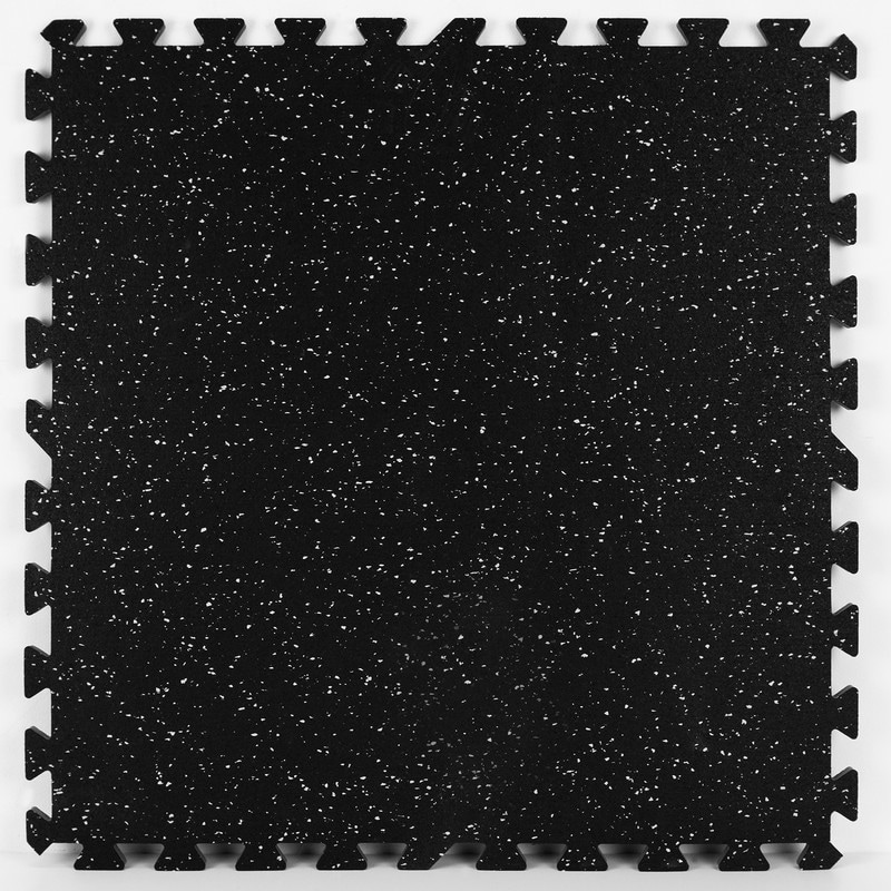 FloorPops Basalt Rubber Interlocking Floor Tiles