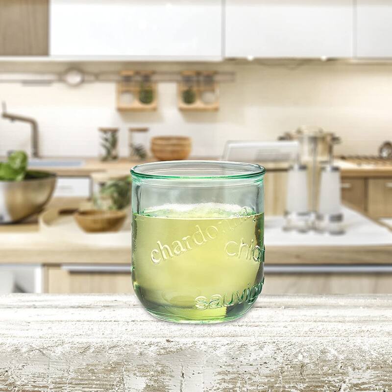 Amici Home Italian Recycled Vino Stemless Glass