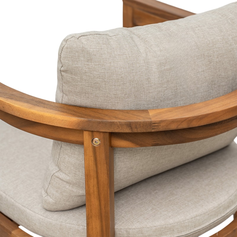 Christopher Knight Home - Lyona Acacia Wood Outdoor Bar Stool (Set of 2)