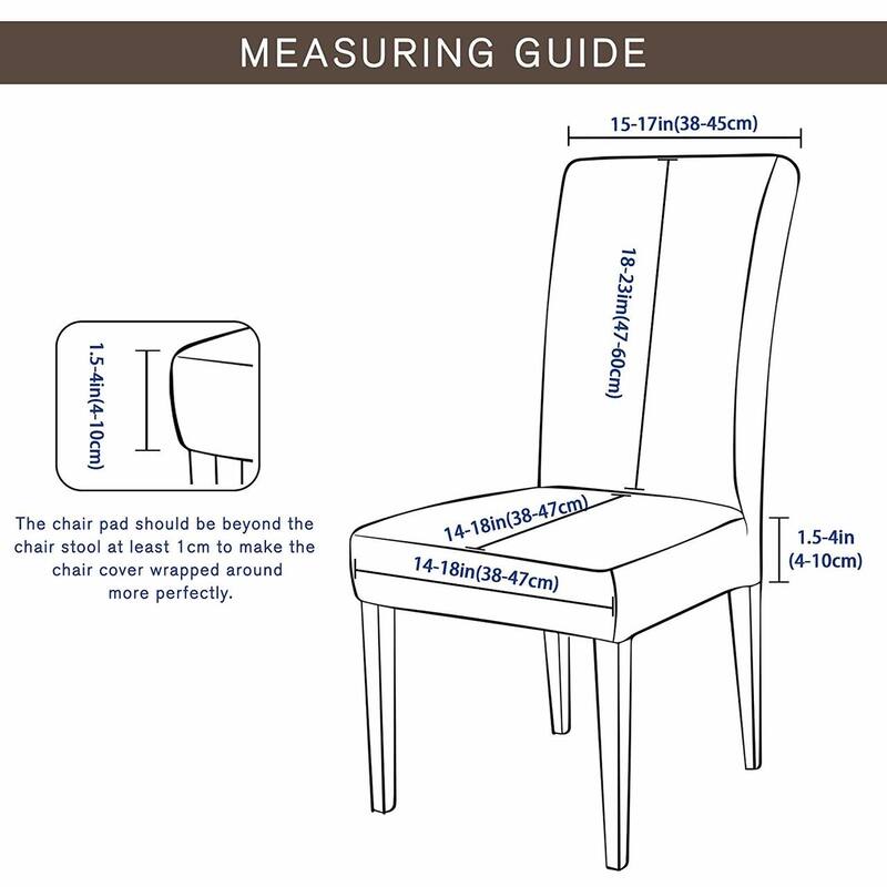 Enova Home Ultra Soft Stretch Fabric Dining Chair Slipcovers Removable Washable Furniture Protector Set of 2 - N/A