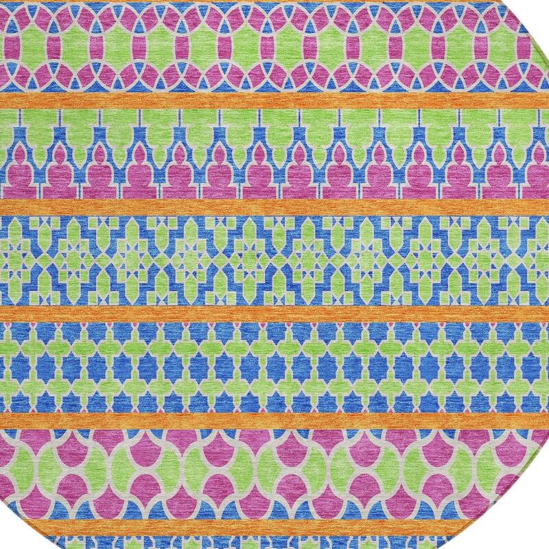 HomeRoots Quatrefoil Transitional Rectangle Outdoor Rug