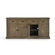 preview thumbnail 4 of 10, Caleb 4-Drawer 4-Door Reclaimed Pine Sideboard, Distressed Brown