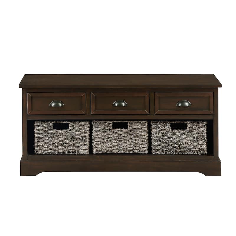 homes collection wood storage bench