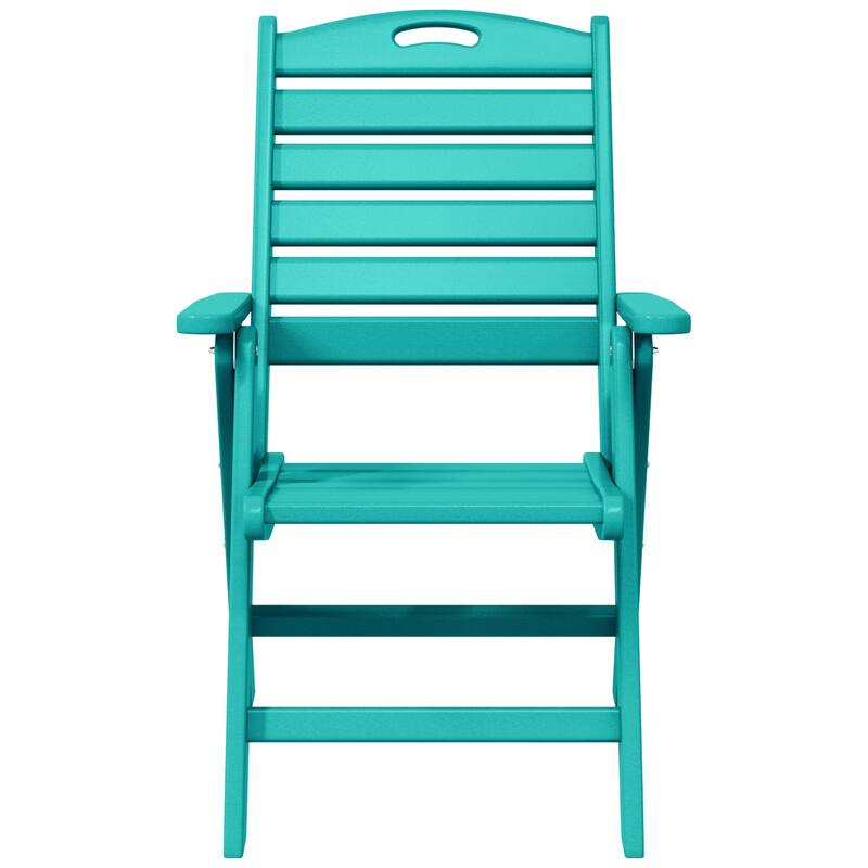 Coastline Patio Folding Highback Dining Chair Set of 2