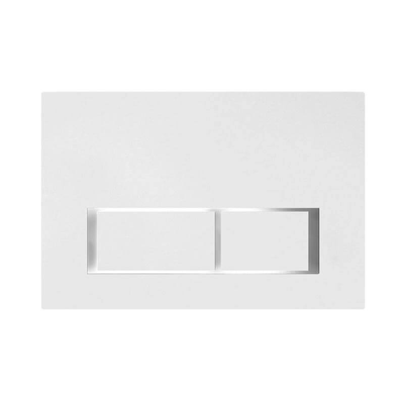 Fine Fixtures Concealed Tank Push Button (Actuator) - White Rectangular - Push Plates (Plastic)
