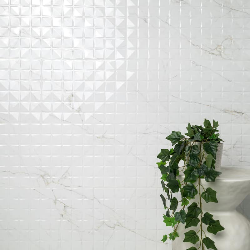 Ackland AKNPTLINCU12X24G-CA Linea - 12" x 24" Ceramic Wave Wall Tile -