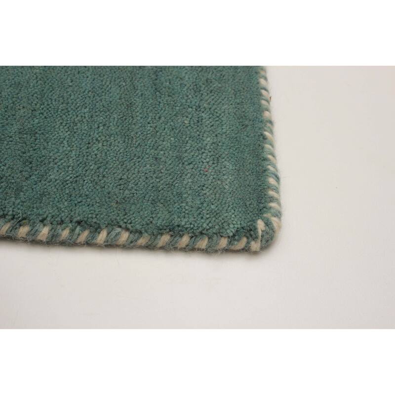 Kashkuli Gabbeh Turquoise Rug 4'0" x 3'11" - 4'0 x 3'11