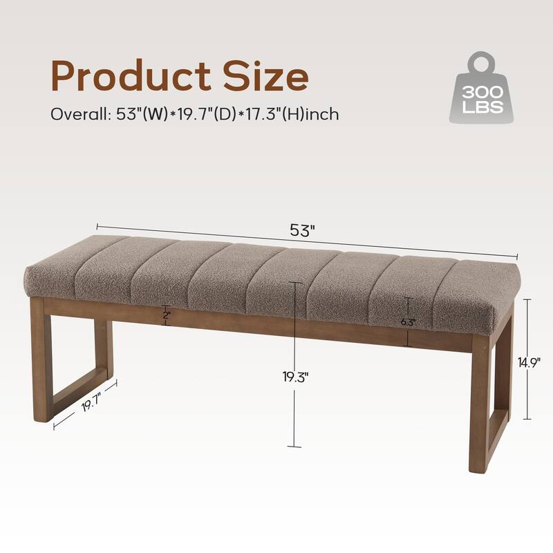 45" Entryway Upholstered Bench Shoe Rack Bench