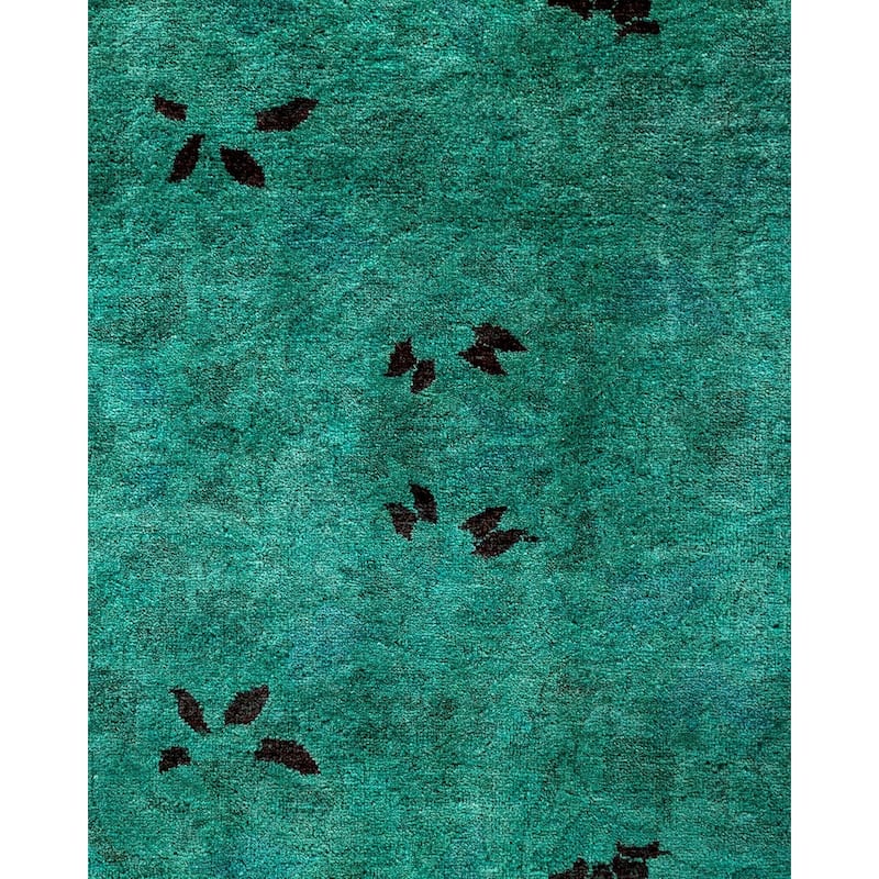 Contemporary Overdyed Wool Hand Knotted Area Rug - 10' 5" x 14' 8"