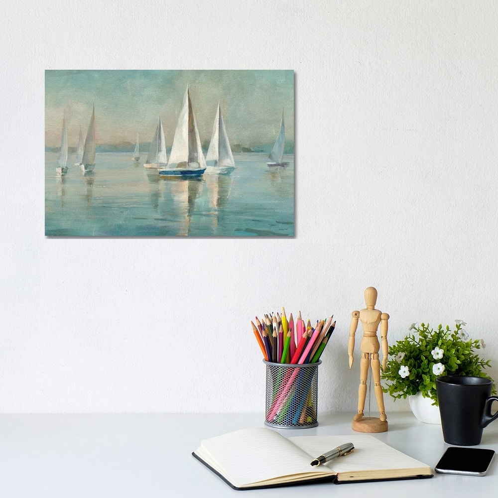 iCanvas "Sailboats at Sunrise" by Danhui Nai Canvas Print