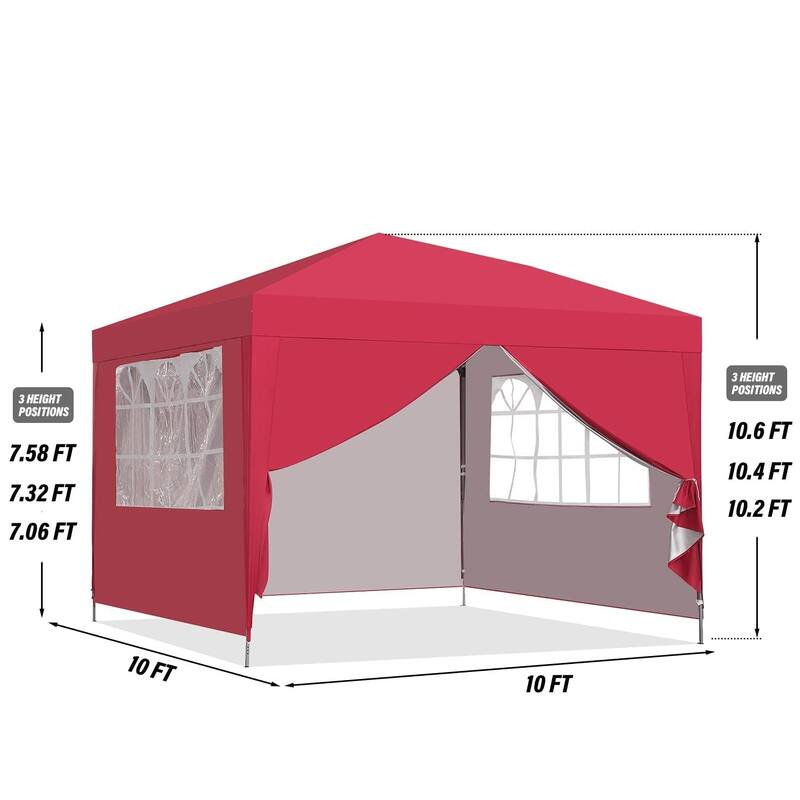 Ainfox 10'x10' Pop Up Canopy Tent Outdoor Commercial Instant Gazebos Portable Shelter Canopies