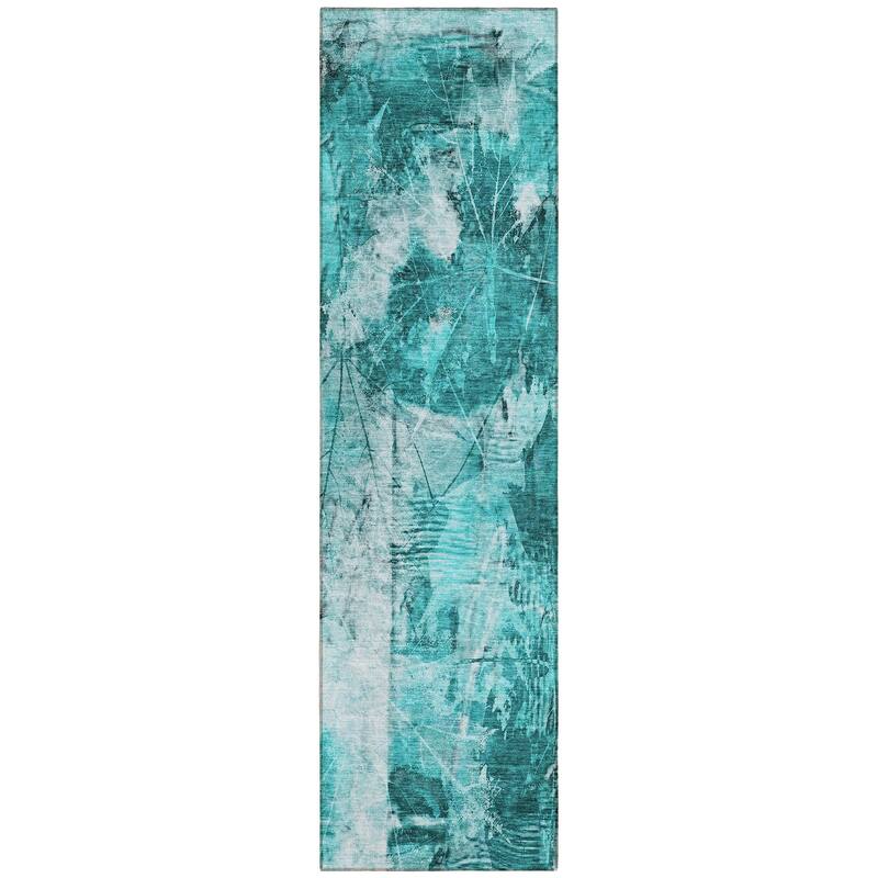 Machine Washable Indoor/ Outdoor Foilage Chantille Rug