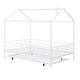 preview thumbnail 27 of 31, Full Size House Bed with Semi-enclosed Fence and Twin Size Trundle