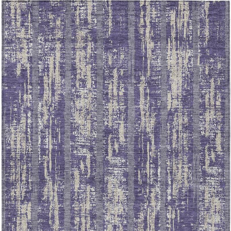 HomeRoots Striped Transitional Rectangle Outdoor Rug