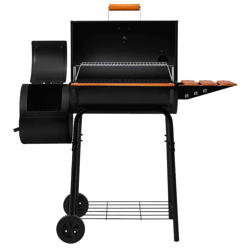 Royal Gourmet CC1624W Barrel Charcoal Grill with Offset Smoker