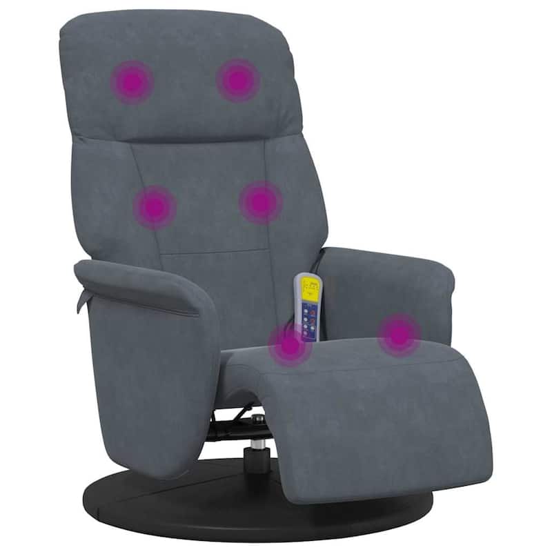 vidaXL Massage Recliner Chair Dark Grey