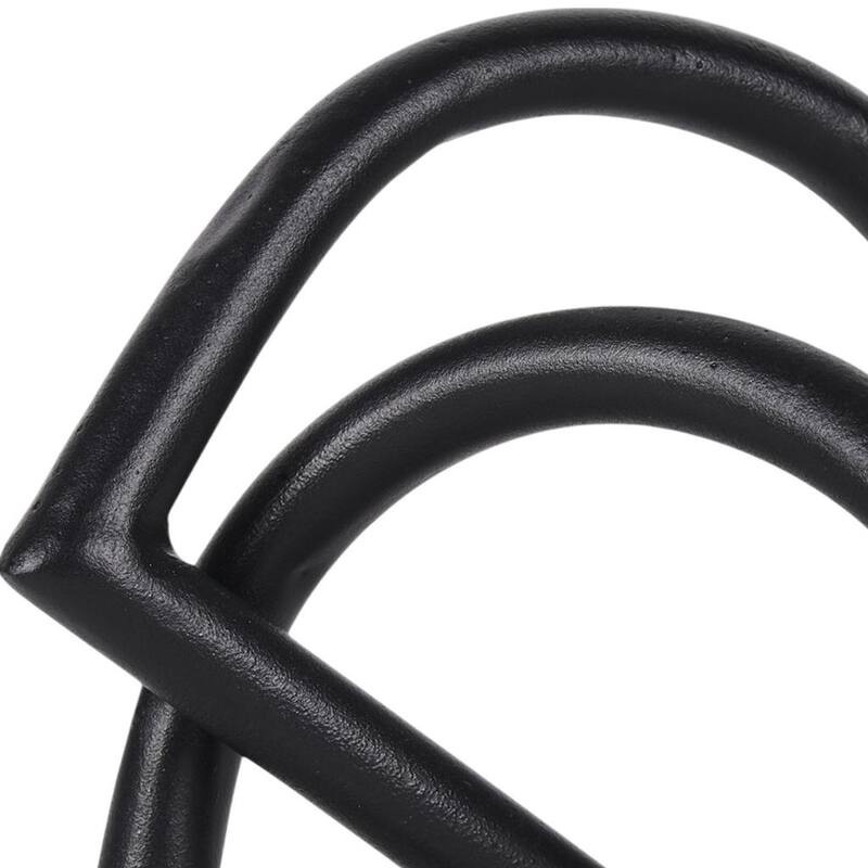 HomeRoots 6" Black Iron Modern Abstract Tabletop Sculpture - 5.91 in. x 6.10 in. x 5.91 in.