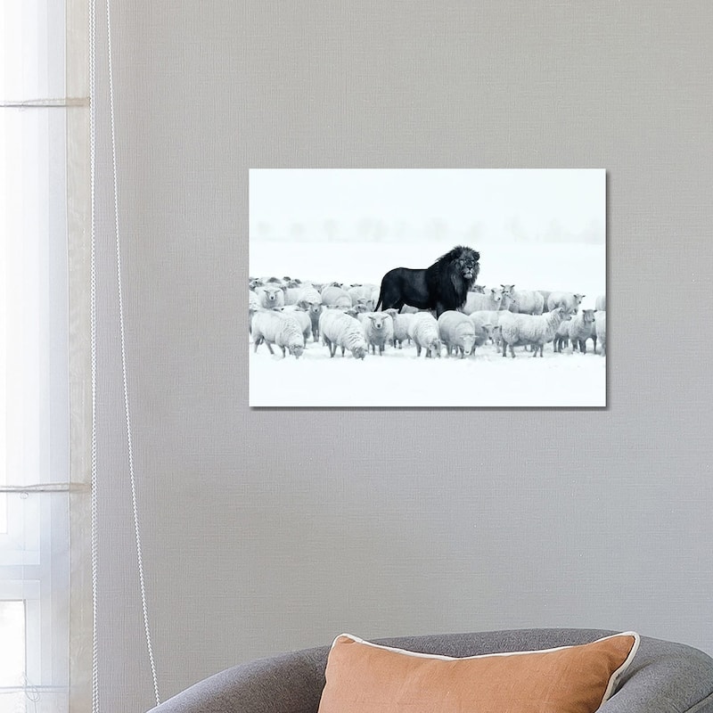 iCanvas "Lion Among Sheep" by Ruvim Noga Canvas Print - 18x26x1.5
