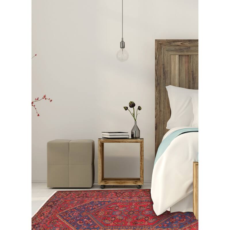 ECARPETGALLERY Hand-knotted Andelz Red Wool Rug - 4'3 x 6'8