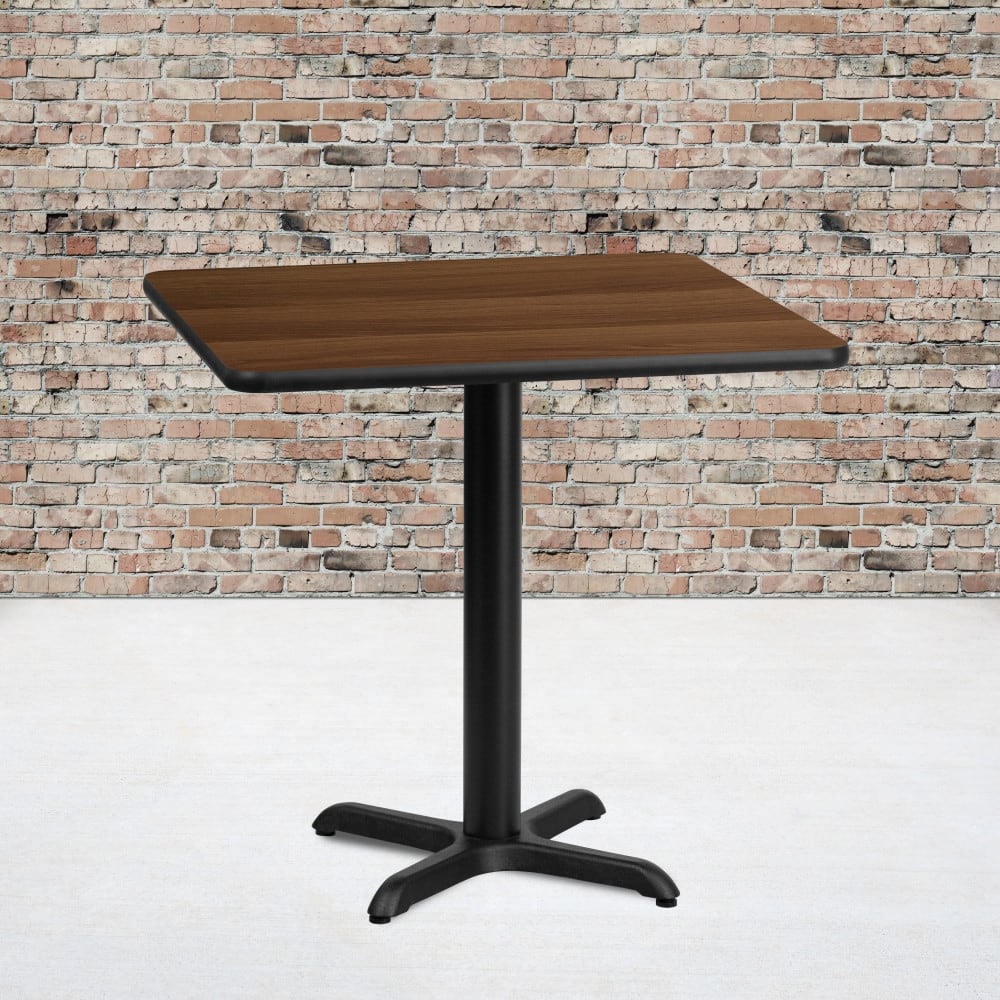 24'' Square Laminate Table Top with 22'' x 22'' Table Height Base - 24"W x 24"D x 31.125"H - 24"W x 24"D x 31.125"H