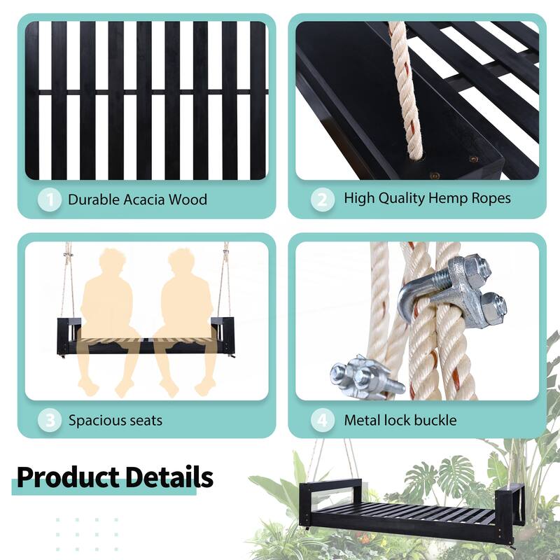 Twin Size Porch Swing Bed Seating Group