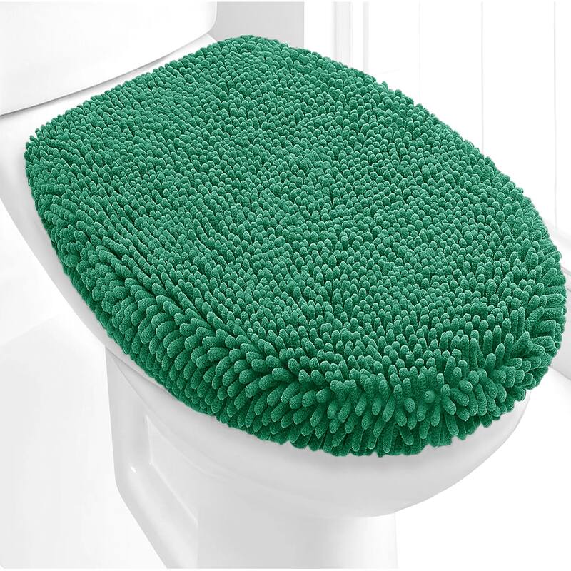 18"x21" - Kelly Green Soft Cozy Plush Chenille Toilet Seat Cover - Kelly Green - 18" x 21"