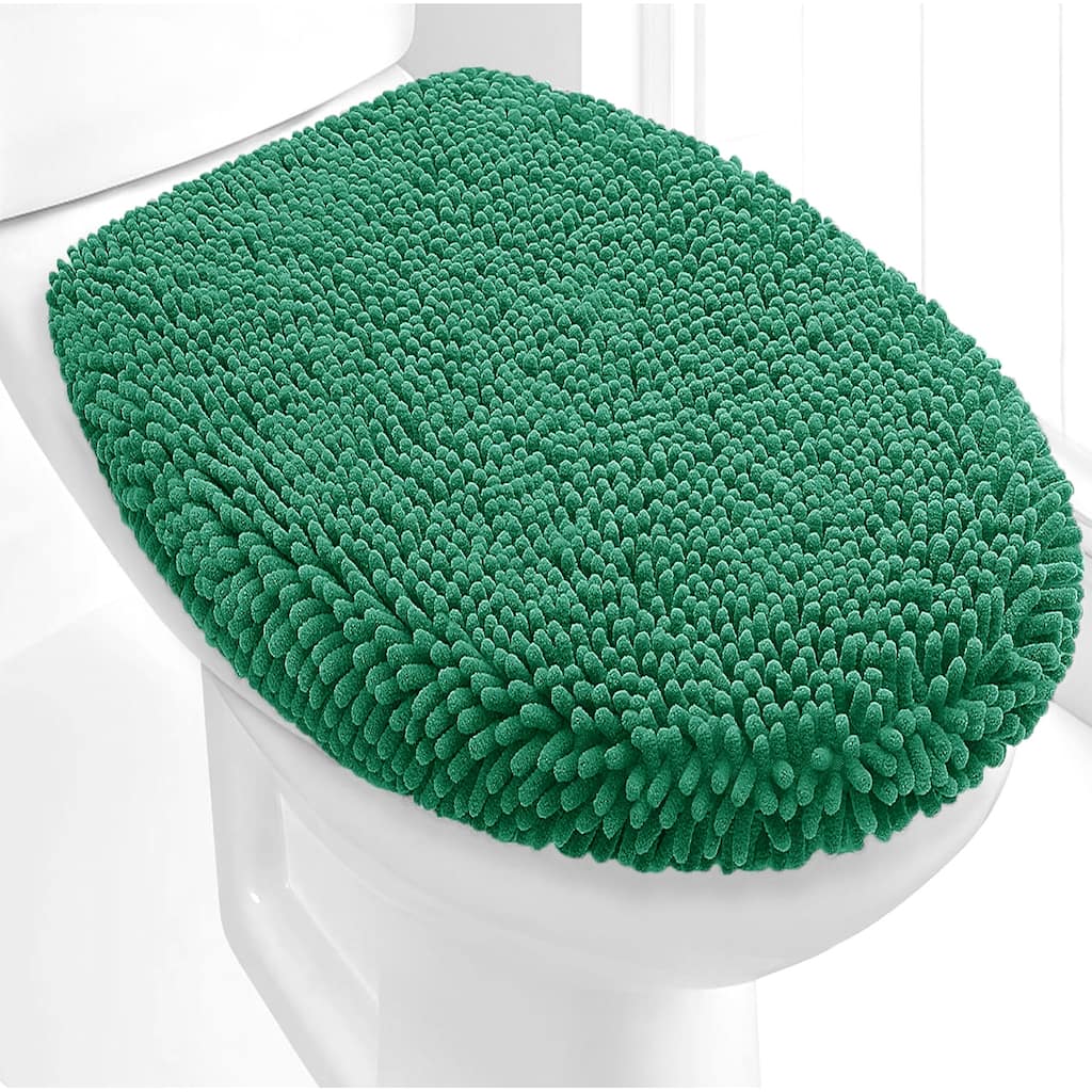 18"x21" - Kelly Green Soft Cozy Plush Chenille Toilet Seat Cover