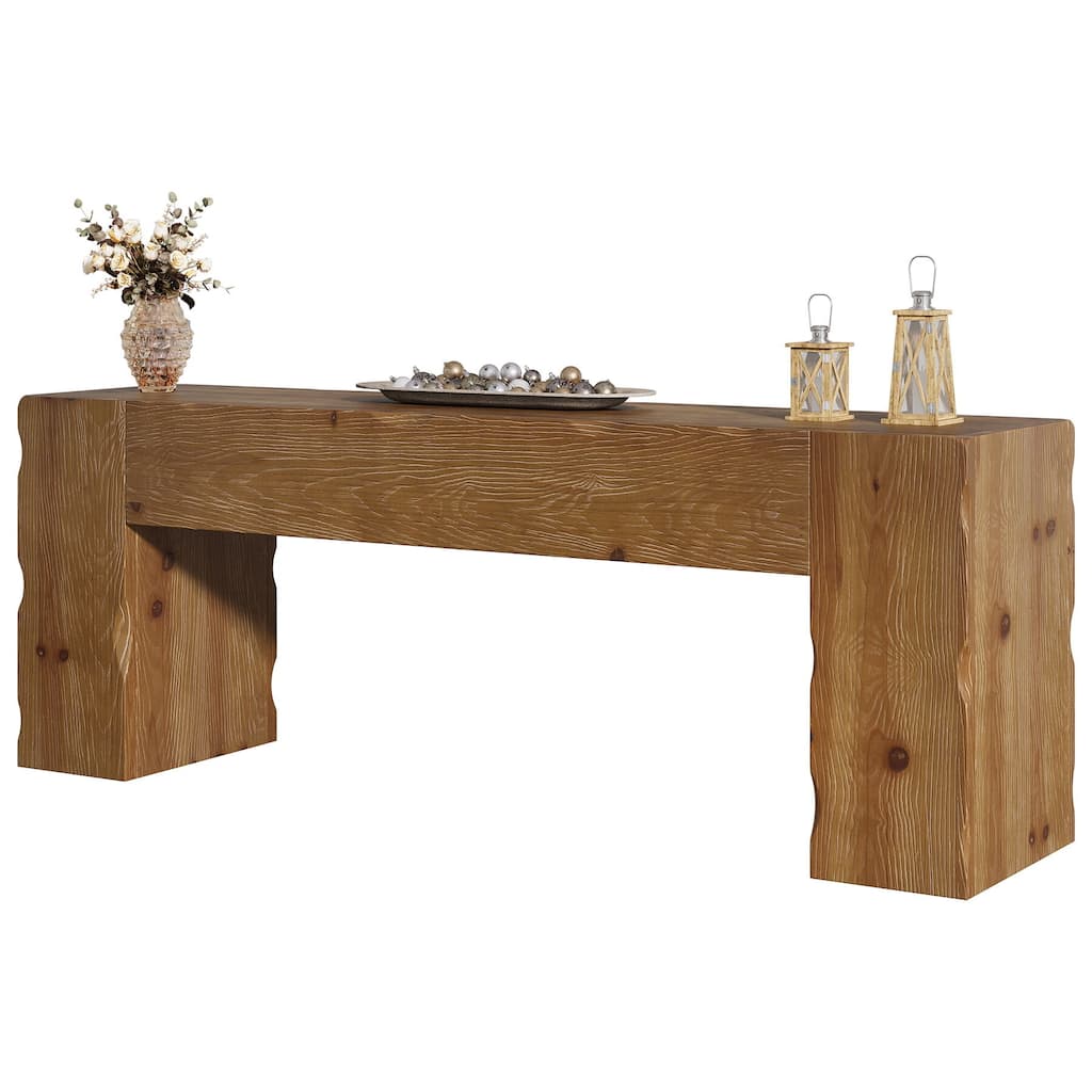 Solid Wood TV Stand for 65 Inches TV, 63 Inches Rustic Media Console