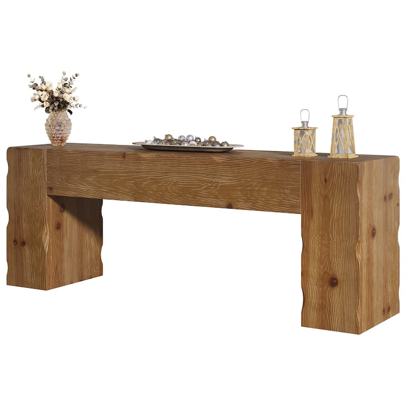 Solid Wood TV Stand for 65 Inches TV, 63 Inches Rustic Media Console