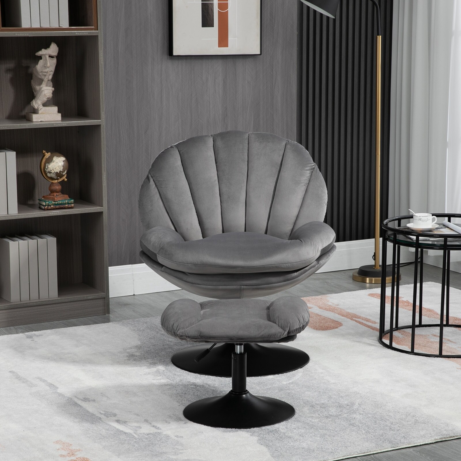 Tv chair with footstool sales