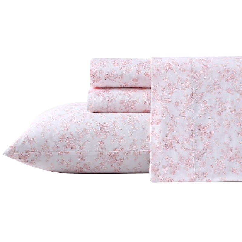 Laura Ashley Soft & Silky Sateen Printed Cotton Sheet Set