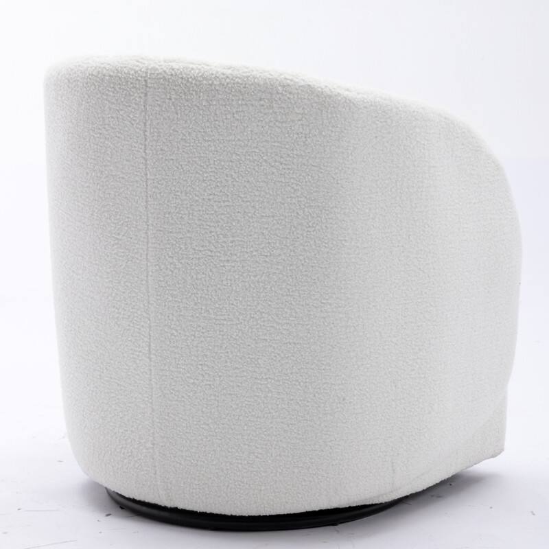21.06"Seat Width Soft Teddy Fabric Swivel Chair For Living Room