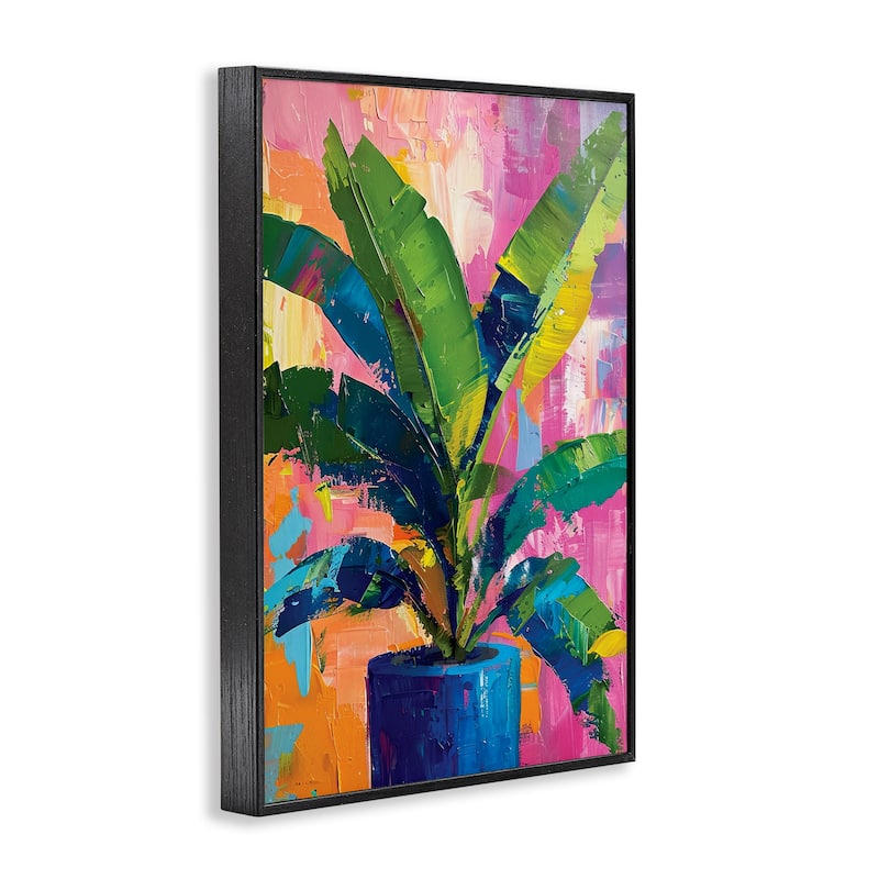 Stupell Modern Bright House Plant Framed Giclee Art Design By LSR Design Studio
